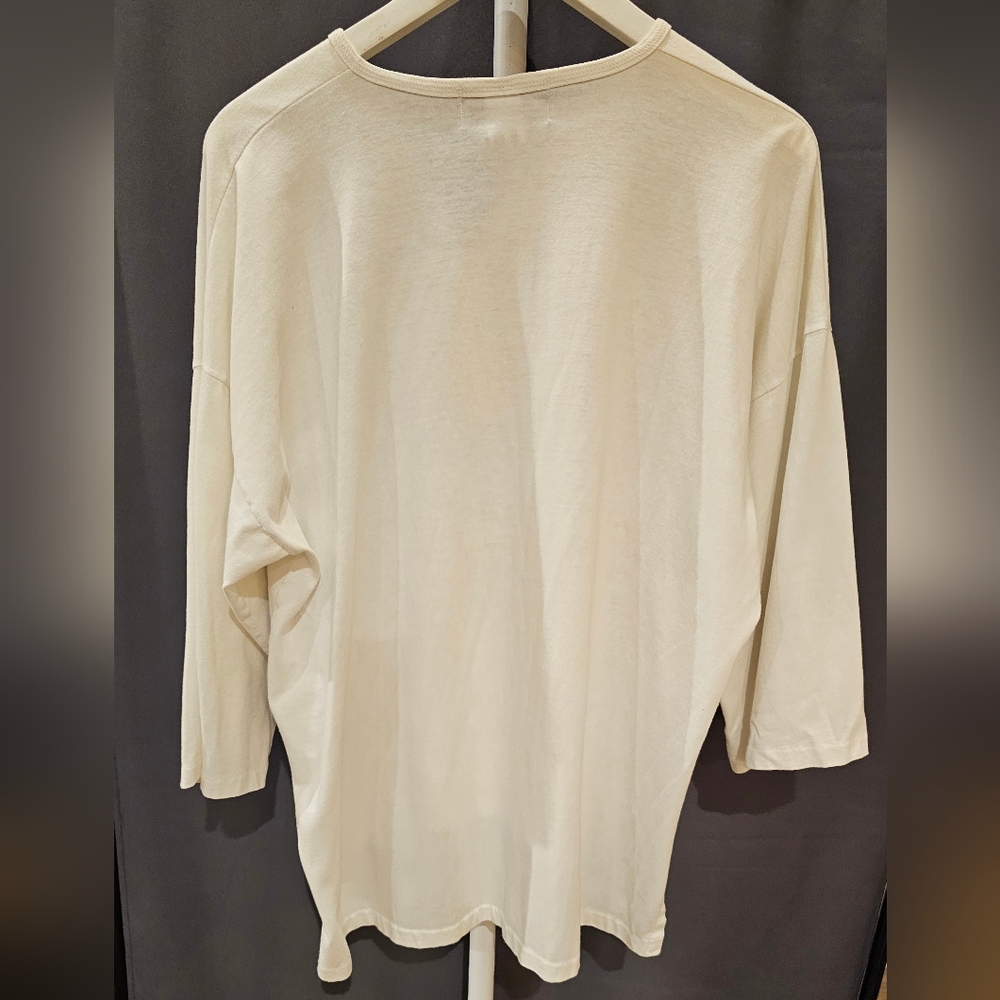 Disney Men's Off-White Long Sleeve Henley with Mickey Mouse - Picture 5 of 5